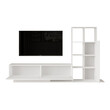 Σύνθετο σαλονιού Damon pakoworld σε λευκή απόχρωση 140x29.5x39.5εκ