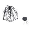 GloboStar® GRID 01022 Vintage Kρεμαστό Φωτιστικό Πλέγμα Μονόφωτο 1 x E27 IP20 Μαύρο Μέταλλο - Μ40 x Π40 x Υ33cm