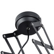 GloboStar® BROADWAY 01140 Vintage Φωτιστικό Οροφής Πλέγμα Μονόφωτο 1 x E27 IP20 Μαύρο Μέταλλο - Μ28 x Π25 x Υ100cm