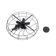 GloboStar® HELIX 01164 Vintage Κρεμαστό Φωτιστικό Πλέγμα Πολύφωτο 5 x E27 IP20 Μαύρο Μέταλλο - Μ48 x Π48 x Υ12cm
