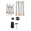 GloboStar® OLINDA 01244 Μοντέρνο Φωτιστικό Οροφής Πλέγμα Πολύφωτο 10 x E27 IP20 Μαύρο Μέταλλο - Μ102 x Π102 x Υ17cm