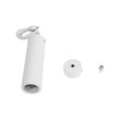 GloboStar® CANNON 01274 Μοντέρνο Κρεμαστό Φωτιστικό Κύλινδρος Μονόφωτο 1 x GU10 IP20 Λευκό Μέταλλο - Μ6 x Π6 x Y20cm