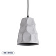 GloboStar® TRIBECA 01327 Μοντέρνο Κρεμαστό Φωτιστικό Καμπάνα Μονόφωτο 1 x E27 IP20 Γκρι Τσιμέντο - Μ18 x Π18 x Υ23cm