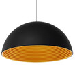 GloboStar® MEDEA 01344 Μοντέρνο Κρεμαστό Φωτιστικό Καμπάνα Μονόφωτο 1 x E27 IP20 Μαύρο & Χρυσό Μέταλλο - Μ60 x Π60 x Υ30cm