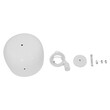 GloboStar® JASPER 01374 Μοντέρνο Κρεμαστό Φωτιστικό Ανάρτηση Μονόφωτο 1 x E27 IP20 Λευκό Μέταλλο - Μ25 x Π25 x Υ22cm