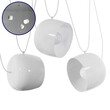 GloboStar® JASPER 01376 Μοντέρνό Κρεμαστό Φωτιστικό Καμπάνα Σετ Τρίφωτο 3 x E27 IP20 Λευκό Μέταλλο - Μ75 x Π75 x Υ22cm