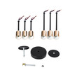 GloboStar® OLINDA 01384 Μοντέρνο Φωτιστικό Οροφής Πλέγμα Πολύφωτο 6 x E27 IP20 Μαύρο & Χάλκινο - Μέταλλο Μ60 x Π60 x Υ20cm