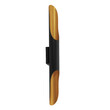 GloboStar® CHARME 01302 Μοντέρνο Επιτοίχιο Φωτιστικό Απλίκα Up / Down Δίφωτο 2 x E27 IP20 Μαύρο με Χρυσό Μέταλλο - Μ5.5 x Π8 x Υ60cm