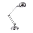 GloboStar® OFFICE 01393 Μοντέρνο Επιτραπέζιο Φωτιστικό Πορτατίφ Μονόφωτο 1 x E27 IP20 Ασημί Μέταλλο - Μ14 x Π14 x Υ80cm