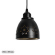 GloboStar® COOLIE 01479 Μοντέρνο Κρεμαστό Φωτιστικό Μονόφωτο Καμπάνα 1 x E27 IP20 Μαύρο & Χρυσό Μέταλλο - Μ12.5 x Π12.5 x Υ11.5cm