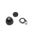 GloboStar® COOLIE 01482 Μοντέρνο Κρεμαστό Φωτιστικό Μονόφωτο Καμπάνα 1 x E27 IP20 Μαύρο & Ασημί Μέταλλο - Μ12.5 x Π12.5 x Υ11.5cm