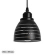 GloboStar® COOLIE 01483 Μοντέρνο Κρεμαστό Φωτιστικό Μονόφωτο Καμπάνα 1 x E27 IP20 Μαύρο & Ασημί Μέταλλο - Μ12.5 x Π12.5 x Υ11.5cm