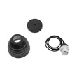 GloboStar® COOLIE 01483 Μοντέρνο Κρεμαστό Φωτιστικό Μονόφωτο Καμπάνα 1 x E27 IP20 Μαύρο & Ασημί Μέταλλο - Μ12.5 x Π12.5 x Υ11.5cm