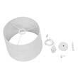 GloboStar® ACCADEMIA 01557 Μοντέρνο Κρεμαστό Φωτιστικό Καπέλο Μονόφωτο 1 x E27 IP20 Λευκό Μέταλλο - Μ35 x Π35 x Υ25cm