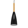GloboStar® DILLON 00877 Μοντέρνο Κρεμαστό Φωτιστικό Καμπάνα Μονόφωτο 1 x E27 IP20 Μαύρο Μέταλλο - Μ11 x Π11 x Υ36cm