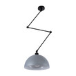 GloboStar® LOTUS 00937 Μοντέρνο Φωτιστικό Οροφής Καμπάνα Μονόφωτο 1 x E27 IP20 Γκρι, Μαύρο & Λευκό Μέταλλο - Μ30 x Π30 x Υ21cm
