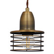 GloboStar® MANHATTAN 01454 Μοντέρνο Κρεμαστό Φωτιστικό Καμπάνα Μονόφωτο 1 x E27 IP20 Χρυσό Μέταλλο - Μ11 x Π11 x Υ14cm