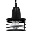 GloboStar® MANHATTAN 01456 Μοντέρνο Κρεμαστό Φωτιστικό Καμπάνα Μονόφωτο 1 x E27 IP20 Μαύρο Μέταλλο - Μ11 x Π11 x Υ14cm