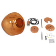 GloboStar® DIXAR 01461 Μοντέρνο Κρεμαστό Φωτιστικό Μπάλα Μονόφωτο 1 x E27 IP20 Χάλκινο Γυαλί - Μ28 x Π28 x Υ40cm