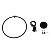 GloboStar® OMICRON 01578 Μοντέρνο Κρεμαστό Φωτιστικό Ανάρτηση Μονόφωτο 1 x E27 IP20 Μαύρο Μέταλλο - Μ33 x Π4 x Υ33cm