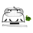 GloboStar® NEST 01643 Vintage Κρεμαστό Φωτιστικό Φιγούρα Δίφωτο 2 x E27 IP20 Μαύρο Μέταλλο με Πράσινο Πλαστικό - Μ73.6 x Π37.5 x Y38cm