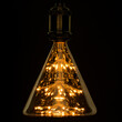 GloboStar® 99213 Λάμπα E27 CNC150 MTX Conical DIODE HP LED String 4W 400 lm 320° AC 85-265V Edison Retro με Μελί Γυαλί Ultra Θερμό Λευκό 2200 K