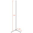 Μοντέρνο Minimal Επιδαπέδιο Μαύρο Φωτιστικό 150cm LED 30 Watt με Ασύρματο Χειριστήριο 2.4G RF & Dimmer RGBW+WW Πολύχρωμο - Ψυχρό - Ημέρας - Θερμό GloboStar ALIEN Design GLOBO-150-9