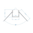 GloboStar® PLASTERBOARD-PROFILE 70821-3M Προφίλ Αλουμινίου - Βάση & Ψύκτρα Ταινίας LED με Λευκό Γαλακτερό Κάλυμμα - Χωνευτή Γωνιακή Χρήση σε Εξωτερική Γωνία Γυψοσανίδας - Trimless - Πατητό Κάλυμμα - Ασημί - 3 Μέτρα - Πακέτο 5 Τεμαχίων - Μ300 x Π4.5 x Υ2cm