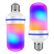 GloboStar® 76076 Λάμπα E27 TUBULAR Διακοσμητική LED 9W 450lm 320° AC 85-265V με 4 Λειτουργίες Εφέ RGB Φλόγας και Αναστροφή RGB Φλόγας