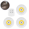 GloboStar® 79045 Φωτιστικά Νυκτός Μπαταρίας LED COB 6W 600lm με Timer & Ασύρματο Χειριστήριο RF - ΣΕΤ 3 Τεμαχίων Θερμό Λευκό 3000K
