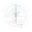 GloboStar® 79630 Χωνευτό Πτυσσόμενο Πολύμπριζο με 3 Πρίζες Ασφαλείας EU Σούκο AC 230V Max 3000W & 2 Εξόδους USB DC 5V Max 3A 18W & Ενσωματωμένο Διακόπτη Οn/Off