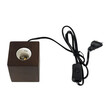 GloboStar® WOODBOX 99406 Μοντέρνο Επιτραπέζιο Φωτιστικό Πορτατίφ Μονόφωτο 1 x E27 IP20 Καρυδί Ξύλο - M8 x Π8 x Υ8cm