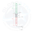 GloboStar® 79631 Χωνευτό Πτυσσόμενο Πολύμπριζο με 4 Πρίζες Ασφαλείας EU Σούκο AC 230V Max 4000W & 2 Εξόδους USB DC 5V Max 3A 18W & Ενσωματωμένο Διακόπτη Οn/Off
