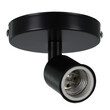 GloboStar® SARA 00843 Μοντέρνο Φωτιστικό Οροφής Σποτ Μονόφωτο 1 x E27 IP20 Μαύρο Μέταλλο - Μ10 x Π10 x Υ10.3cm
