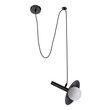 GloboStar® CELEST 00789 Μοντέρνο Κρεμαστό Φωτιστικό Ανάρτηση Μονόφωτο 1 x G9 Μαύρο Μέταλλο με Λευκό Γυαλί - Μ20 x Π20 x Υ26.5cm