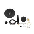 GloboStar® CELEST 00789 Μοντέρνο Κρεμαστό Φωτιστικό Ανάρτηση Μονόφωτο 1 x G9 Μαύρο Μέταλλο με Λευκό Γυαλί - Μ20 x Π20 x Υ26.5cm