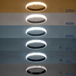 GloboStar® DIAMOND 61130 Κρεμαστό Φωτιστικό Δαχτυλίδι-Κύκλος LED CCT 45W 5230lm 360° AC 220-240V - Εναλλαγή Φωτισμού μέσω Τηλεχειριστηρίου All In One Ψυχρό 6000k+Φυσικό 4500k+Θερμό 2700k Dimmable Φ60cm - Μαύρο - 3 Years Warranty