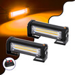 GloboStar® 85027 PRO Series ΣΕΤ 2 x Μπάρες Σήμανσης Οχήματος Οδικής Βοήθείας για Αυτοκίνητα & Φορτηγά 13 Προγραμμάτων Φωτισμού LED CREE CXB COB 8W DC 10-30V Αδιάβροχο IP65 Πορτοκαλί