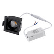 GloboStar® PLUTO-S 60268 Χωνευτό LED Spot Downlight TrimLess Μ6.4xΠ6.4cm 7W 910lm 38° AC 220-240V IP20 Μ6.4 x Π6.4 x Υ4.9cm - Τετράγωνο - Μαύρο & Anti-Glare HoneyComb - Φυσικό Λευκό 4500K - Bridgelux COB - 5 Years Warranty