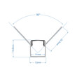 GloboStar® PLASTERBOARD-PROFILE 70837-3M Προφίλ Αλουμινίου - Βάση & Ψύκτρα Ταινίας LED με Μαύρο Φιμέ Κάλυμμα - Χωνευτή Γωνιακή Χρήση σε Εσωτερική Γωνία Γυψοσανίδας - Trimless - Πατητό Κάλυμμα - Ασημί - 3 Μέτρα - Πακέτο 5 Τεμαχίων - Μ300 x Π3.1 x Υ1.3cm