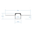 GloboStar® PLASTERBOARD-PROFILE 70839-3M Προφίλ Αλουμινίου - Βάση & Ψύκτρα Ταινίας LED με Μαύρο Φιμέ Κάλυμμα - Χωνευτή Χρήση σε Γυψοσανίδα - Trimless - Πατητό Κάλυμμα - Ασημί - 3 Μέτρα - Πακέτο 5 Τεμαχίων - Μ300 x Π5.6 x Υ1.5cm
