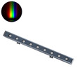 GLOBOSTAR® WASHER-NAIA 90177 Μπάρα Φωτισμού Wall Washer LED 18W 1530lm 30° DC 24V Αδιάβροχο IP65 Πολύχρωμο RGBW Dimmable DMX512 - Γκρι Ανθρακί - Μ50 x Π4 x Υ5cm - 3 Χρόνια Εγγύηση