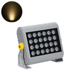 GLOBOSTAR® FLOOD-HENA 90638 Προβολέας Σποτ Wall Washer LED 24W 2160lm 30° AC 220-240V Αδιάβροχο IP65 Θερμό Λευκό 3000K - Ασημί - Μ22.5 x Π6 x Υ16.5cm - 3 Χρόνια Εγγύηση