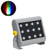 GLOBOSTAR® FLOOD-HENA 90641 Προβολέας Σποτ Wall Washer LED 24W 2400lm 30° DC 24V Αδιάβροχο IP65 RGB DMX512 Dimmable - Ασημί - Μ22.5 x Π6 x Υ16.5cm - 3 Χρόνια Εγγύηση