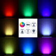 GLOBOSTAR® FLOOD-HENA 90643 Προβολέας Σποτ Wall Washer LED 48W 4800lm 30° DC 24V Αδιάβροχο IP65 RGB DMX512 Dimmable - Ασημί - Μ39 x Π6 x Υ17cm - 3 Χρόνια Εγγύηση