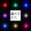 GloboStar® WALLLIGHT-CINA 90659 Φωτιστικό Τοίχου - Απλίκα LED 10W 1000lm 10° AC 220-240V Αδιάβροχο IP65 Μ18.5 x Π18.5 x Υ8.5cm με Αυτόματα Προγράμματα Εναλλαγής Χρωμάτων Πολύχρωμο RGB - Μπεζ της Άμμου