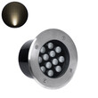 GLOBOSTAR® UNDERGROUND-TINA 90667 Χωνευτό Αρχιτεκτονικο Φωτιστικό Σποτ Δαπέδου LED 12W 1320lm 30° DC 24V Αδιάβροχο IP65 Θερμό Λευκό 2700K Dimmable - Ανοξείδωτο Ατσάλι 304 - Φ16 x Υ9cm / Q14cm - 3 Χρόνια Εγγύηση