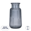 GloboStar® LAYLA 35601 Διακοσμητικό Βάζο Γυάλινο Γκρι Φ11 x Υ22cm