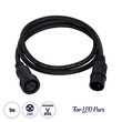 GloboStar® 51171 Καλώδιο 3PIN DMX512 1 Μέτρο από Female XLR σε Male XLR Τερματισμένο Αδιάβροχο IP65 Μ100cm - Μαύρο
