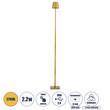 GloboStar® NEGA 60479 Μοντέρνο Επιδαπέδιο Φωτιστικό LED 2.2W 154lm 360° DC 5V IP44 Θερμό Λευκό 2700K Dimmable με Διακόπτη Αφής - Επαναφορτιζόμενο με Μπαταρία Li-ion 4000mAh - Χρυσό Πλατίνα - Φ10 x Υ135cm - 2 Χρόνια Εγγύηση